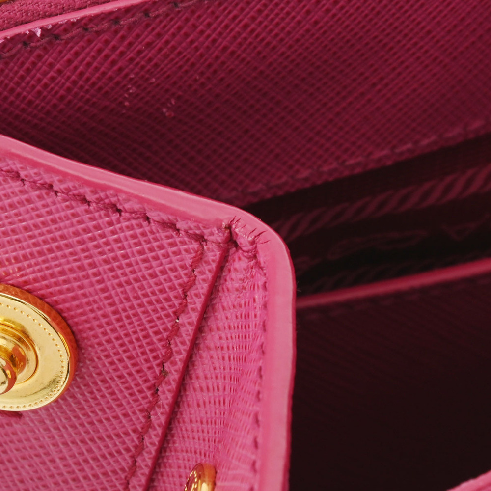 Prada Shoulder Bag Galleria 2way Saffiano Pink - Picture 9 of 11